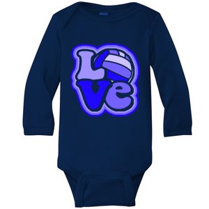 Water Polo Love For Teen And Shades Of Blue Design Funny Gift Baby Long Sleeve Bodysuit