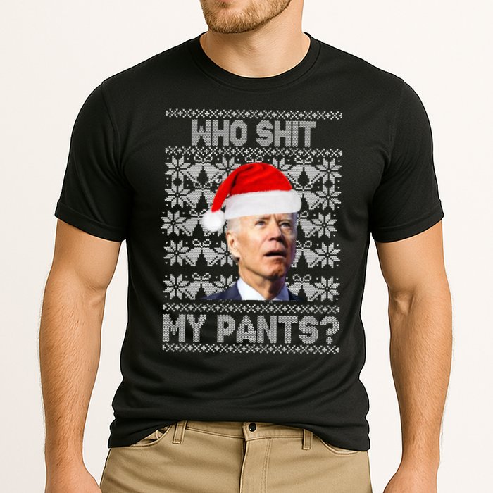 Who Pooped My Pants? Funny Biden Ugly Christmas Performance Shirt