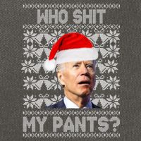 Who Pooped My Pants? Funny Biden Ugly Christmas Cotton Canvas Backpack