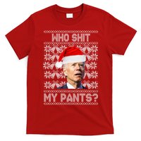 Who Pooped My Pants? Funny Biden Ugly Christmas T-Shirt