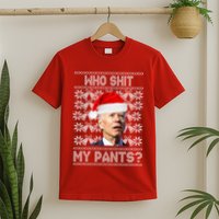 Who Pooped My Pants? Funny Biden Ugly Christmas T-Shirt