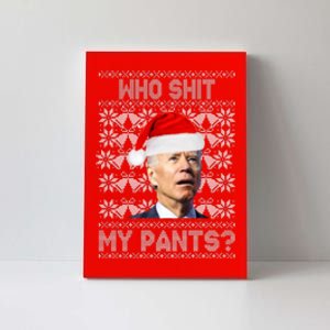 Who Pooped My Pants? Funny Biden Ugly Christmas Canvas