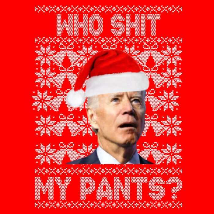 Who Pooped My Pants? Funny Biden Ugly Christmas Baby Bodysuit