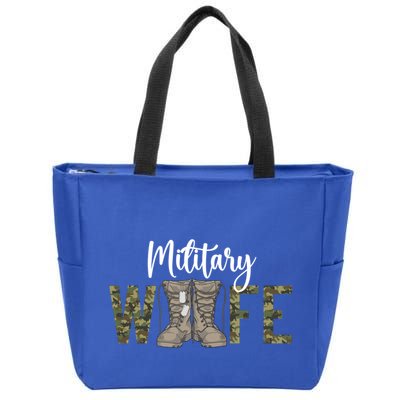 Wife Proud Military Wife Great Gift Zip Tote Bag