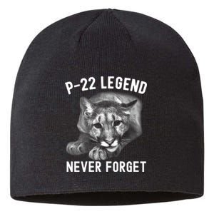 Womens P22 Mountain Lion Never Forget P22 Exotic Animals Sustainable Beanie