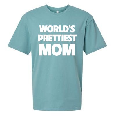 World's Prettiest Mom Funny Mothers Day Gift Sexy Hot Mama Gift Sueded Cloud Jersey T-Shirt