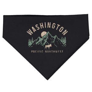 Washington Pnw Moose Pacific Northwest Souvenir Pride USA-Made Doggie Bandana