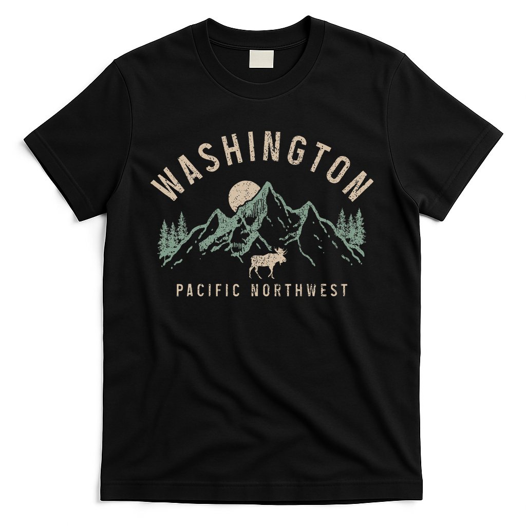 Washington Pnw Moose Pacific Northwest Souvenir Pride T-Shirt