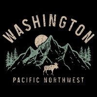 Washington Pnw Moose Pacific Northwest Souvenir Pride Bucket Hat