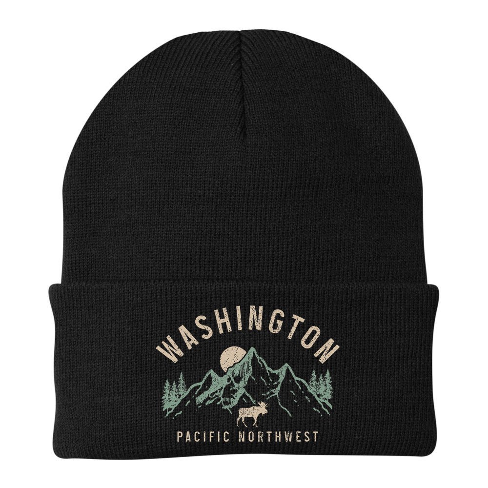 Washington Pnw Moose Pacific Northwest Souvenir Pride Beanie