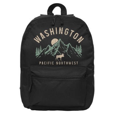 Washington Pnw Moose Pacific Northwest Souvenir Pride 16 in Basic Backpack