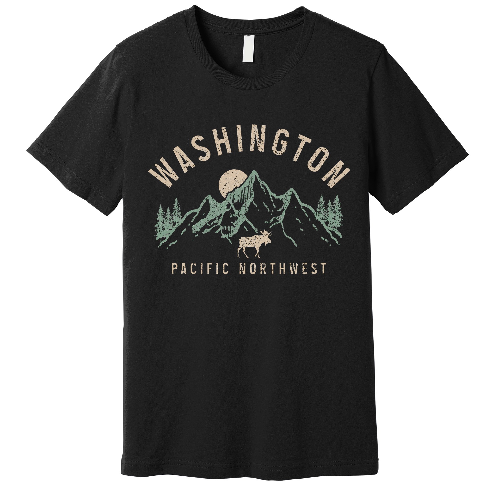 Washington Pnw Moose Pacific Northwest Souvenir Pride Premium T-Shirt