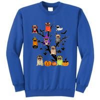 Witches Pug Mummy Pug Dracula Vampire Pug Halloween Tree Cute Gift Sweatshirt