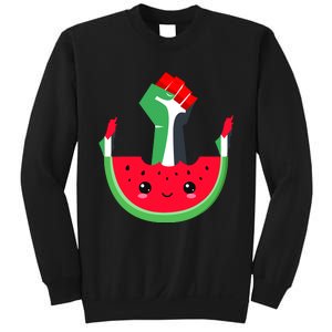 Watermelon Palestine Map Country Patriots And Supporters Sweatshirt