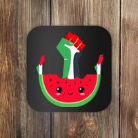 Watermelon Palestine Map Country Patriots And Supporters Coaster