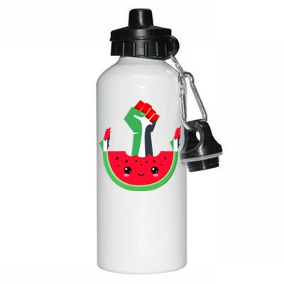 Watermelon Palestine Map Country Patriots And Supporters Aluminum Water Bottle