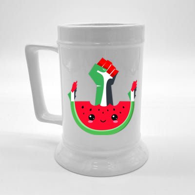 Watermelon Palestine Map Country Patriots And Supporters Beer Stein