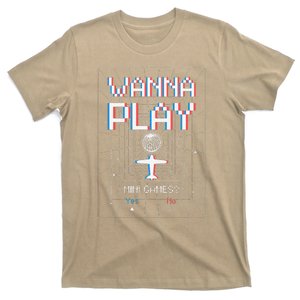 Wanna Play Mini Games Retro Arcade Gamer T-Shirt