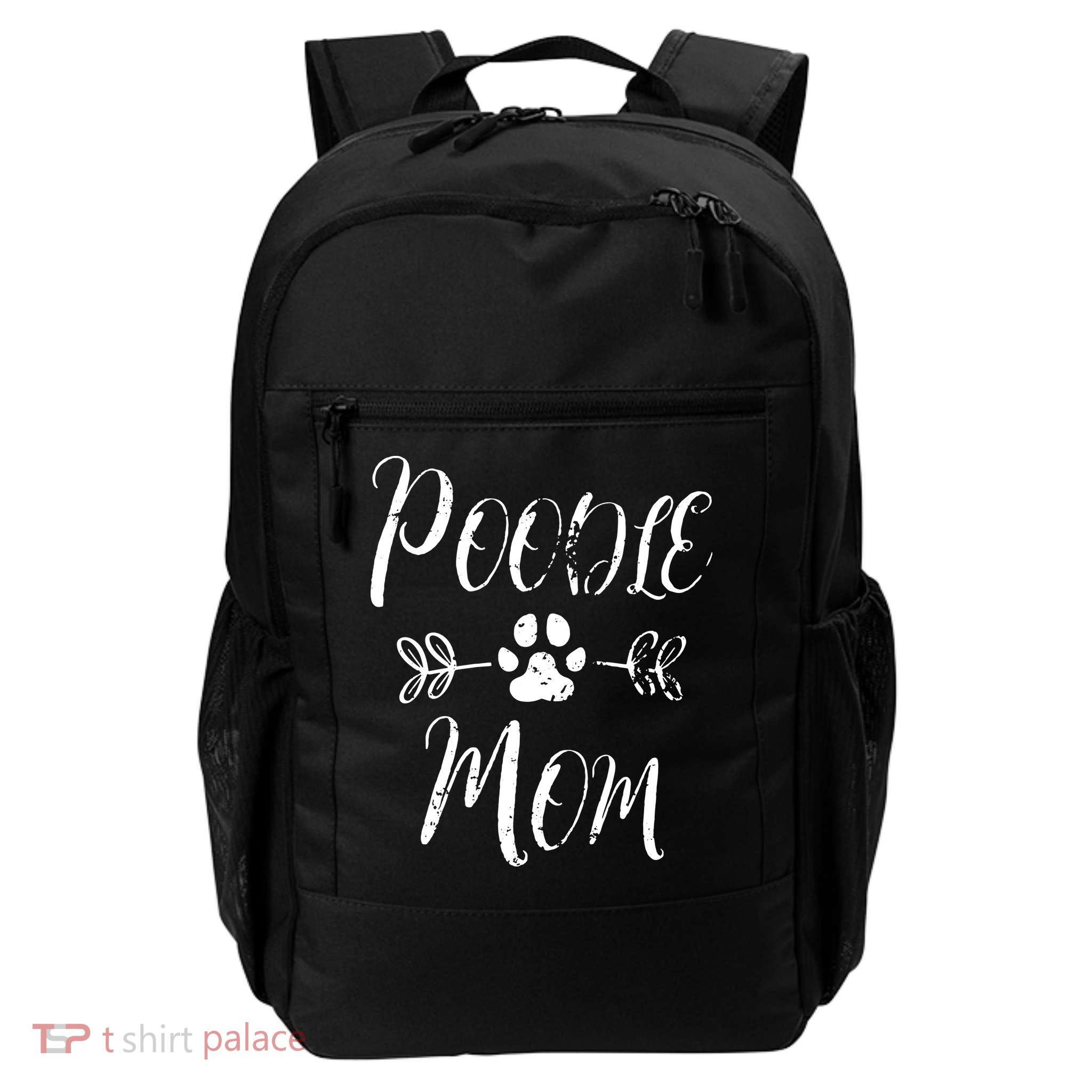 Womens Poodle Mom Poodle Lover Owner Funny Dog Mom Daily Commute Backpack