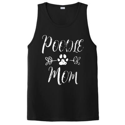 Womens Poodle Mom Poodle Lover Owner Funny Dog Mom PosiCharge Competitor Tank