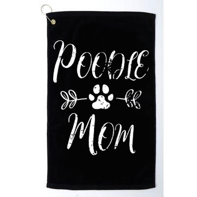 Womens Poodle Mom Poodle Lover Owner Funny Dog Mom Golf Towel
