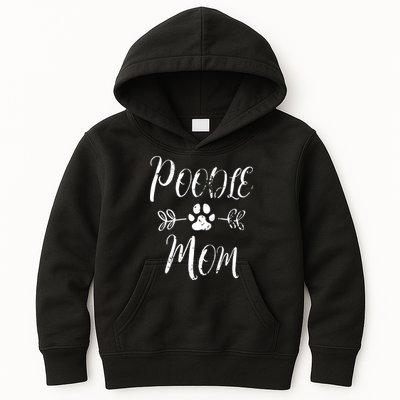 Womens Poodle Mom Poodle Lover Owner Funny Dog Mom Kids Hoodie