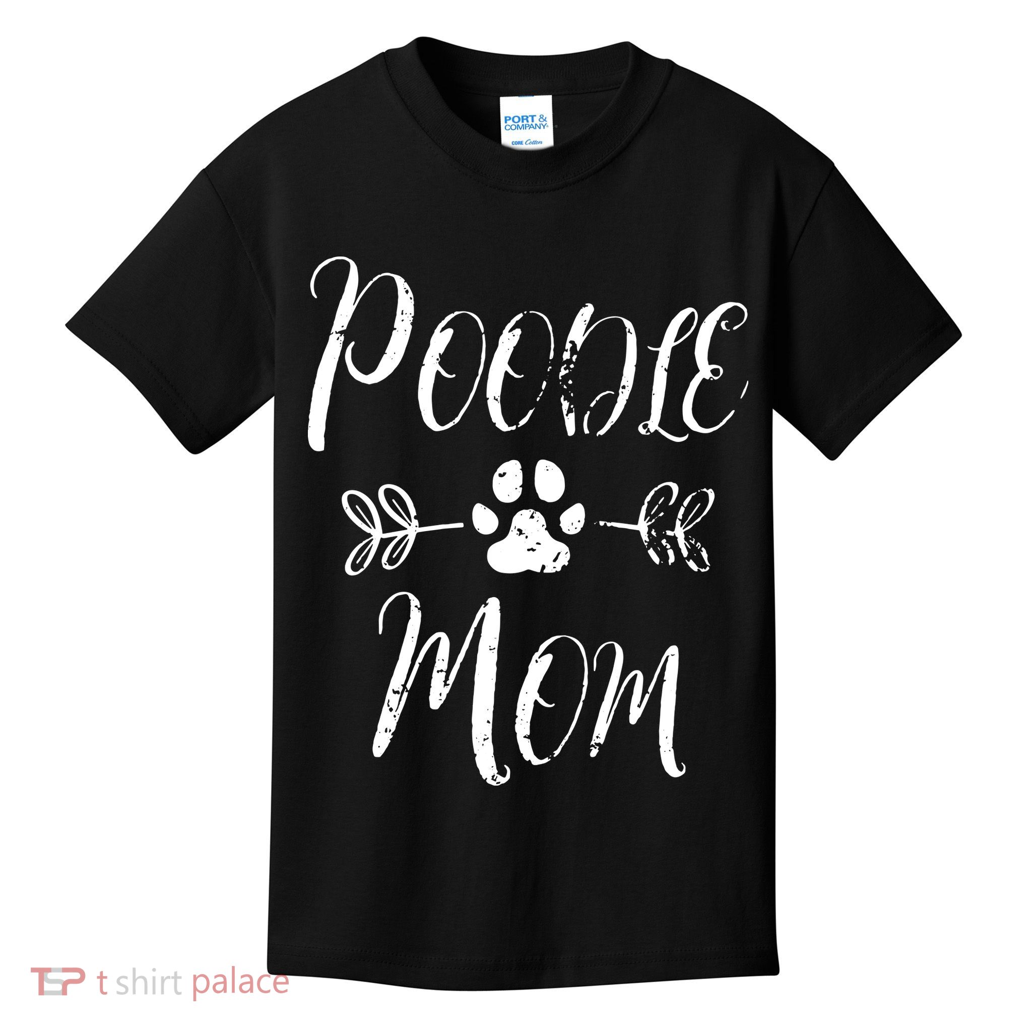 Womens Poodle Mom Poodle Lover Owner Funny Dog Mom Kids T-Shirt