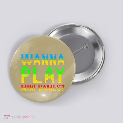 Wanna Play Mini Games Retro Arcade Gamer Meme Monkey Button