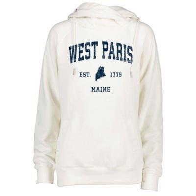 West Paris Maine Me Vintage Athletic Womens Funnel Neck Pullover Hood