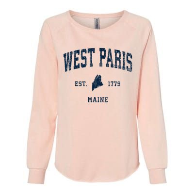 West Paris Maine Me Vintage Athletic Womens California Wash Sweatshirt