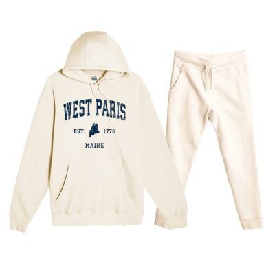 West Paris Maine Me Vintage Athletic Premium Hooded Sweatsuit Set