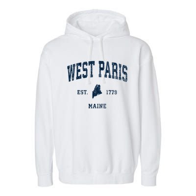 West Paris Maine Me Vintage Athletic Garment-Dyed Fleece Hoodie