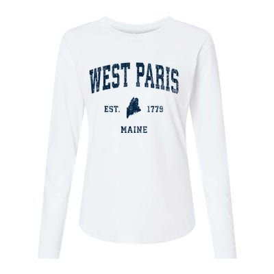 West Paris Maine Me Vintage Athletic Womens Cotton Relaxed Long Sleeve T-Shirt