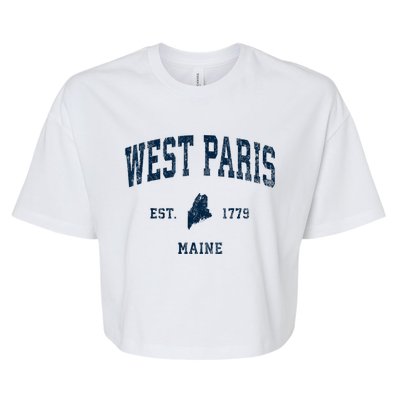 West Paris Maine Me Vintage Athletic Bella+Canvas Jersey Crop Tee