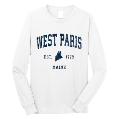 West Paris Maine Me Vintage Athletic Long Sleeve Shirt