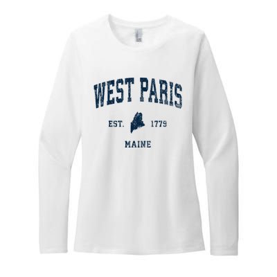 West Paris Maine Me Vintage Athletic Womens CVC Long Sleeve Shirt