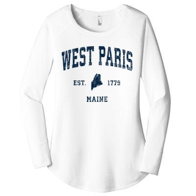 West Paris Maine Me Vintage Athletic Women's Perfect Tri Tunic Long Sleeve Shirt