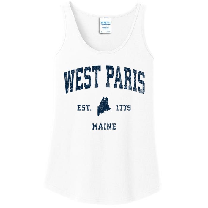 West Paris Maine Me Vintage Athletic Ladies Essential Tank