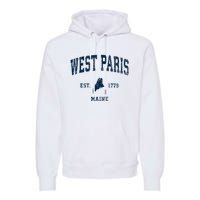 West Paris Maine Me Vintage Athletic Premium Hoodie