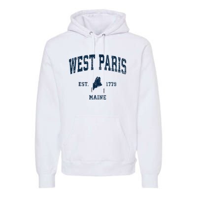 West Paris Maine Me Vintage Athletic Premium Hoodie