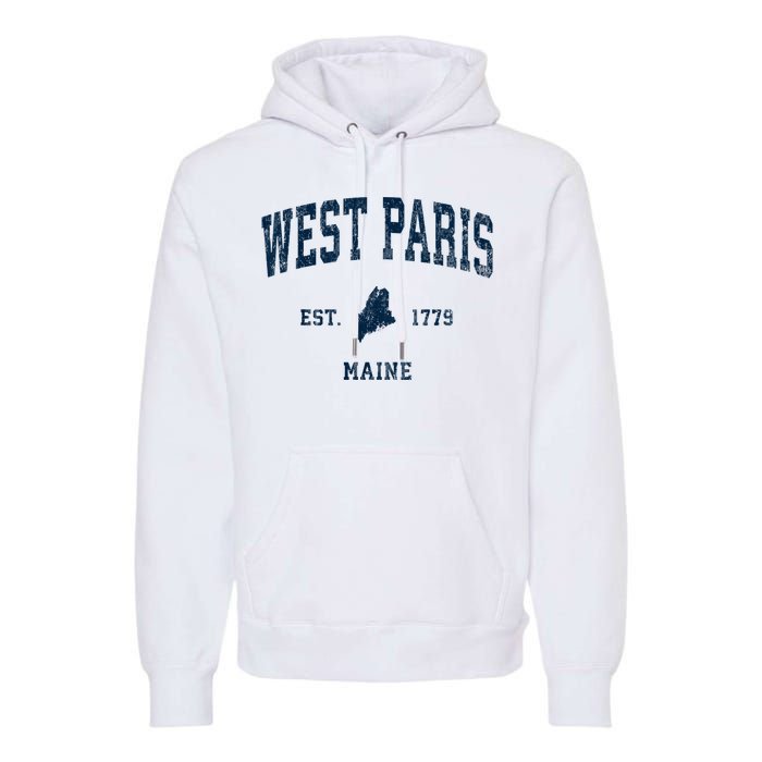 West Paris Maine Me Vintage Athletic Premium Hoodie