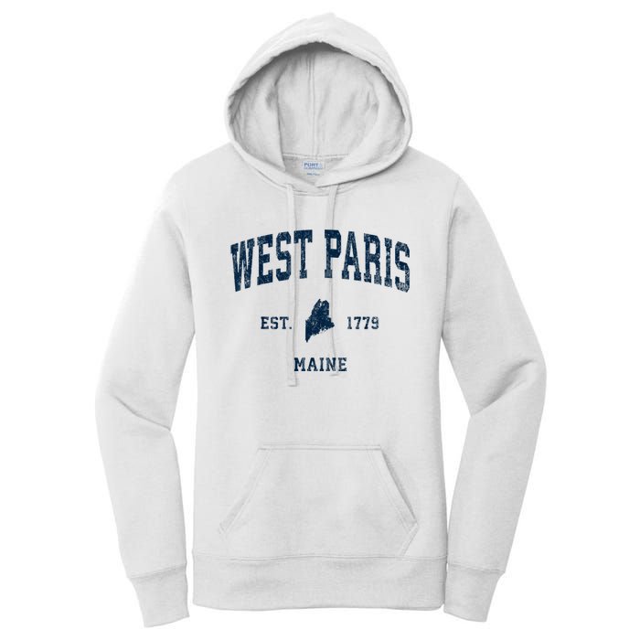 West Paris Maine Me Vintage Athletic Women's Pullover Hoodie