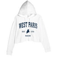 West Paris Maine Me Vintage Athletic Crop Fleece Hoodie