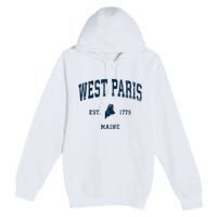 West Paris Maine Me Vintage Athletic Premium Pullover Hoodie