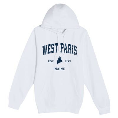 West Paris Maine Me Vintage Athletic Premium Pullover Hoodie