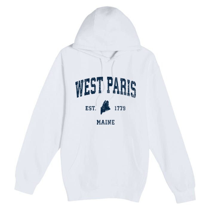 West Paris Maine Me Vintage Athletic Premium Pullover Hoodie