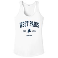 West Paris Maine Me Vintage Athletic Ladies PosiCharge Competitor Racerback Tank