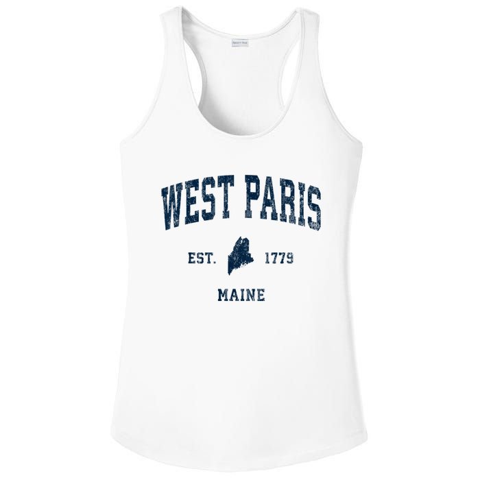 West Paris Maine Me Vintage Athletic Ladies PosiCharge Competitor Racerback Tank