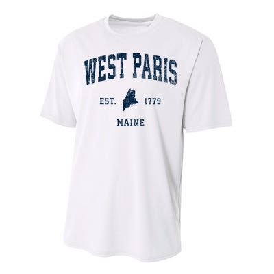 West Paris Maine Me Vintage Athletic Performance Sprint T-Shirt