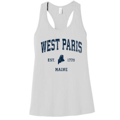 West Paris Maine Me Vintage Athletic Women's Racerback Tank